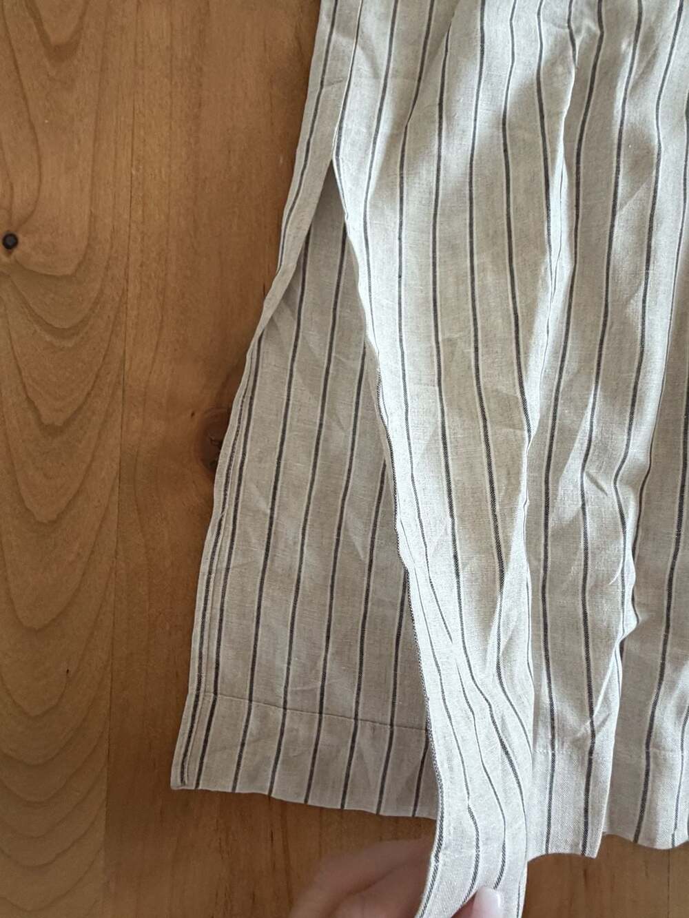 Lafayette 148 New York Striped Linen Shirt Dress Size S - Picture 5 of 15